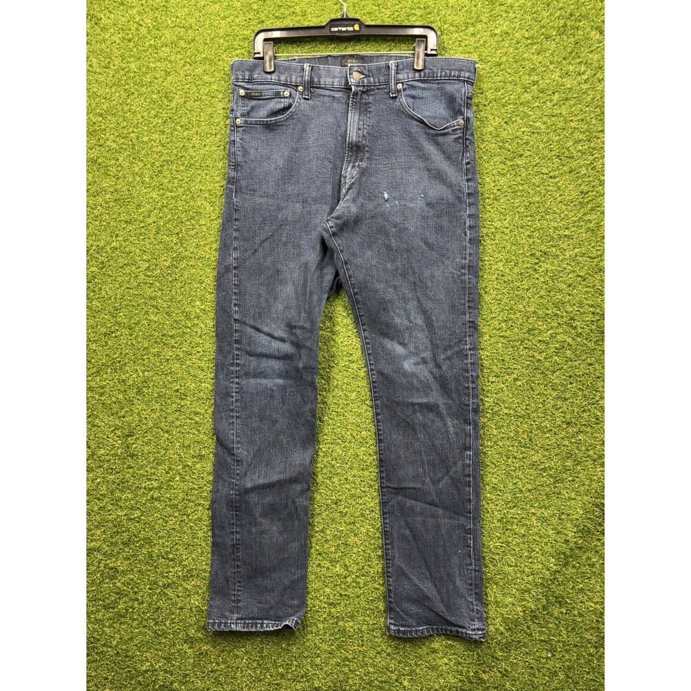 Polo Ralph Lauren Jeans Mens 34x32 Straight Leg Dark Denim Casual Stretch Preppy